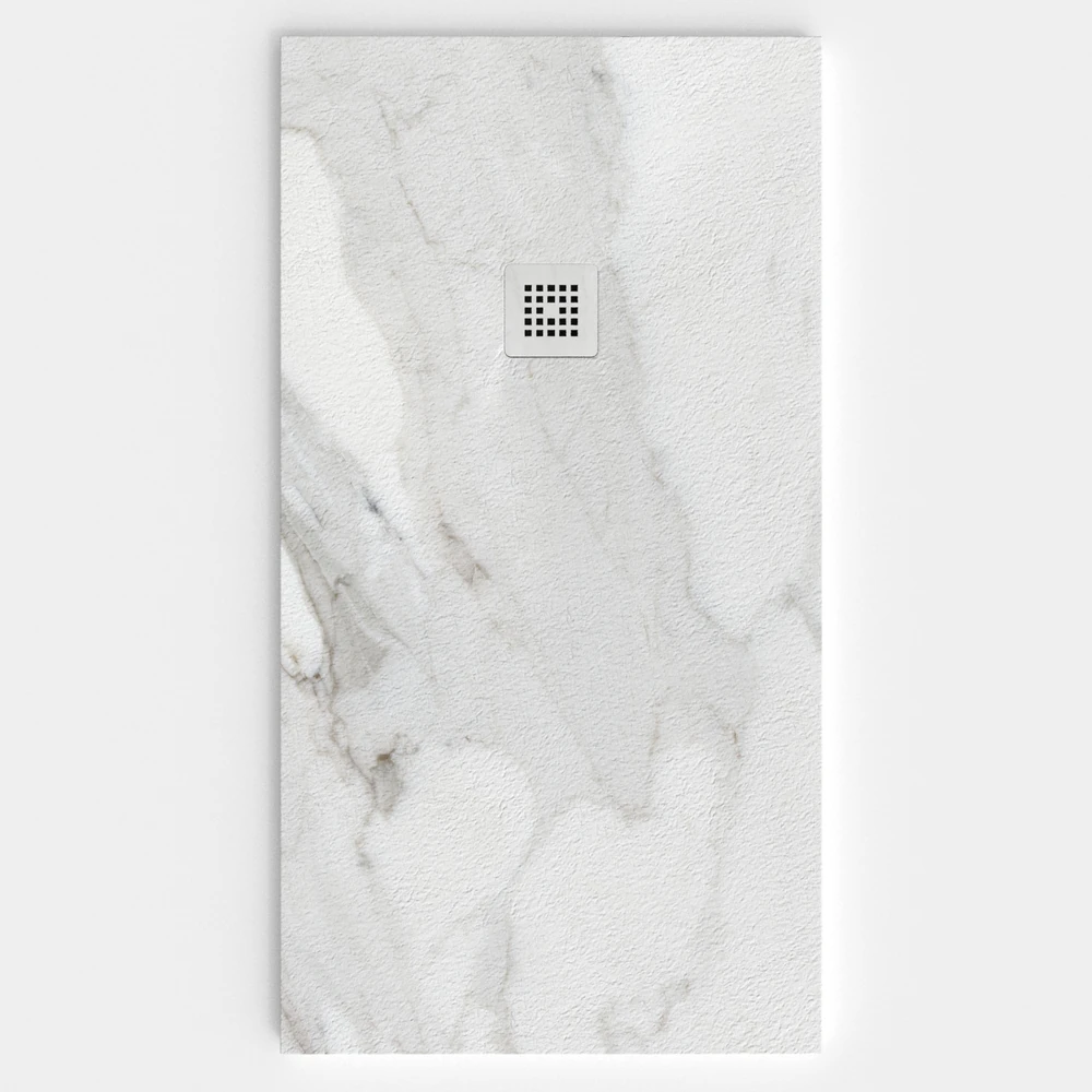 Plato de ducha resina textura pizarra. Efecto en Mármol ARABESCATO - antideslizante STONE 3D moderno 1 Plato de ducha resina textura pizarra. Efecto en Mármol ARABESCATO - antideslizante STONE 3D moderno