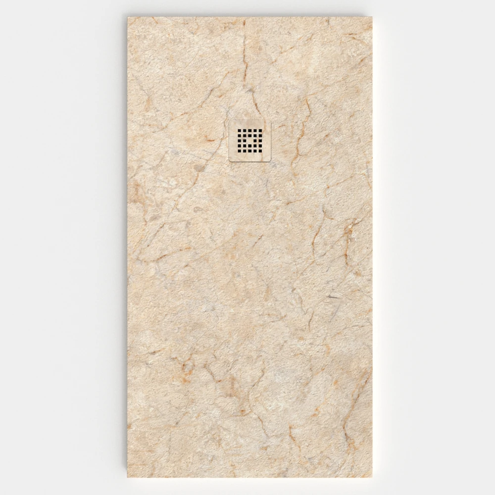 Plato de ducha resina textura pizarra. Efecto en Mármol CREMA MARFÍL - antideslizante STONE 3D moderno 1 Plato de ducha resina textura pizarra. Efecto en Mármol CREMA MARFÍL - antideslizante STONE 3D moderno