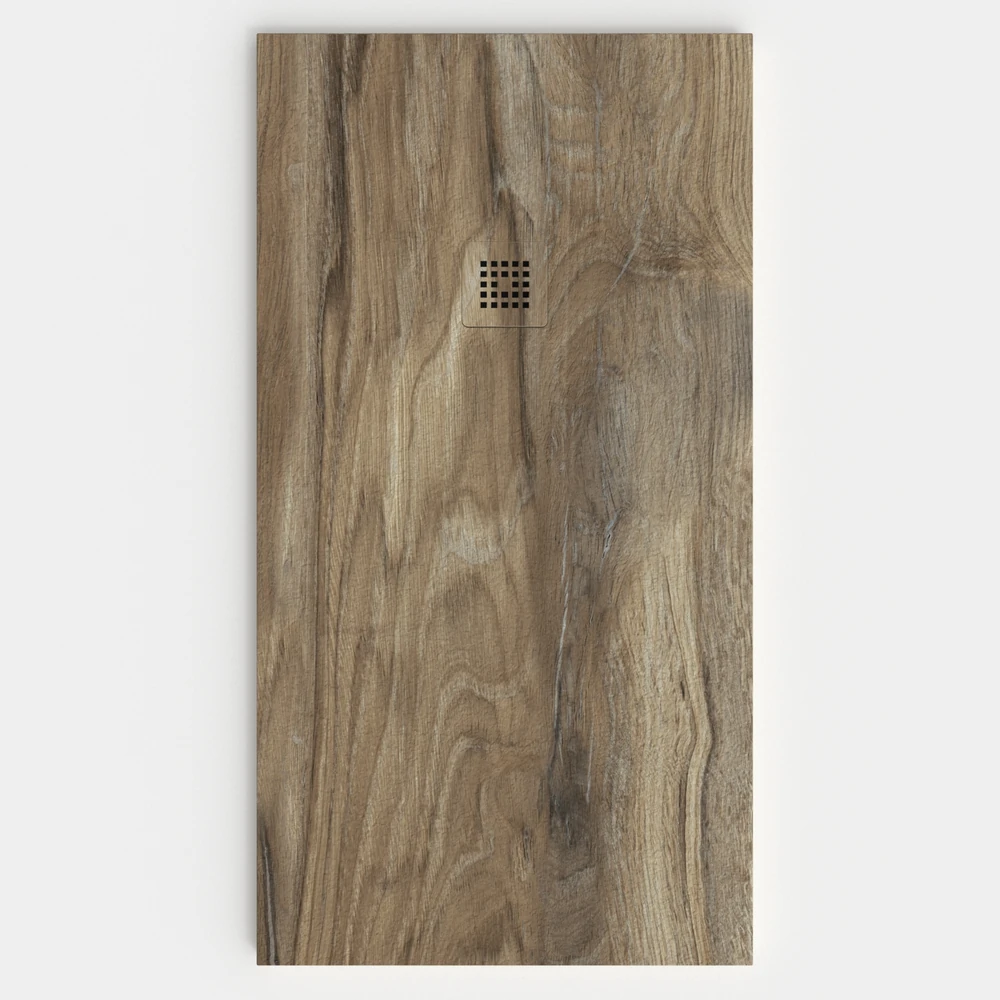 Plato de ducha resina textura pizarra acabado efecto Madera NOGAL SOMOA - antideslizante STONE 3D moderno 1 Plato de ducha resina textura pizarra acabado efecto Madera NOGAL SOMOA - antideslizante STONE 3D moderno