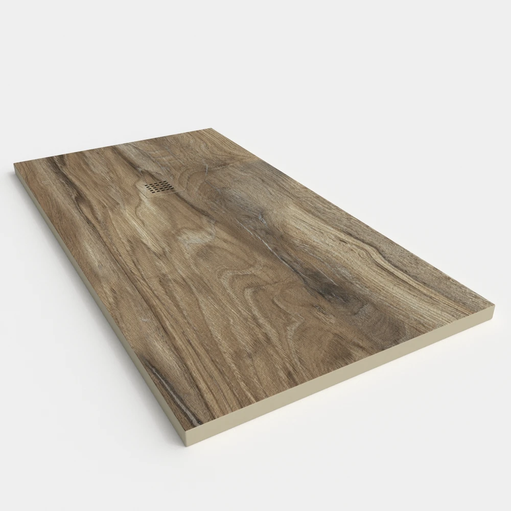 Plato de ducha resina textura pizarra acabado efecto Madera NOGAL SOMOA - antideslizante STONE 3D moderno 2 Plato de ducha resina textura pizarra acabado efecto Madera NOGAL SOMOA - antideslizante STONE 3D moderno - Imagen 2