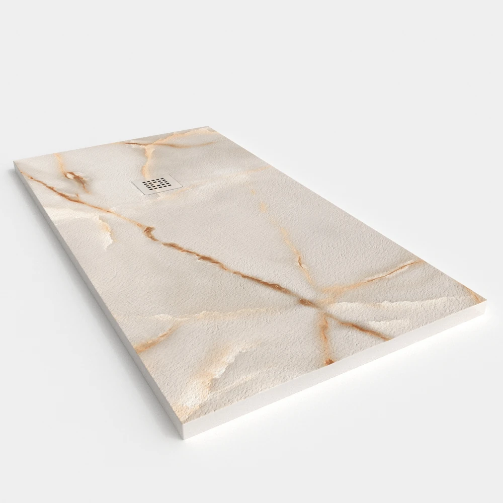 Plato de ducha resina textura pizarra. Efecto en Mármol VETANO - antideslizante STONE 3D moderno 2 Plato de ducha resina textura pizarra. Efecto en Mármol VETANO - antideslizante STONE 3D moderno - Imagen 2