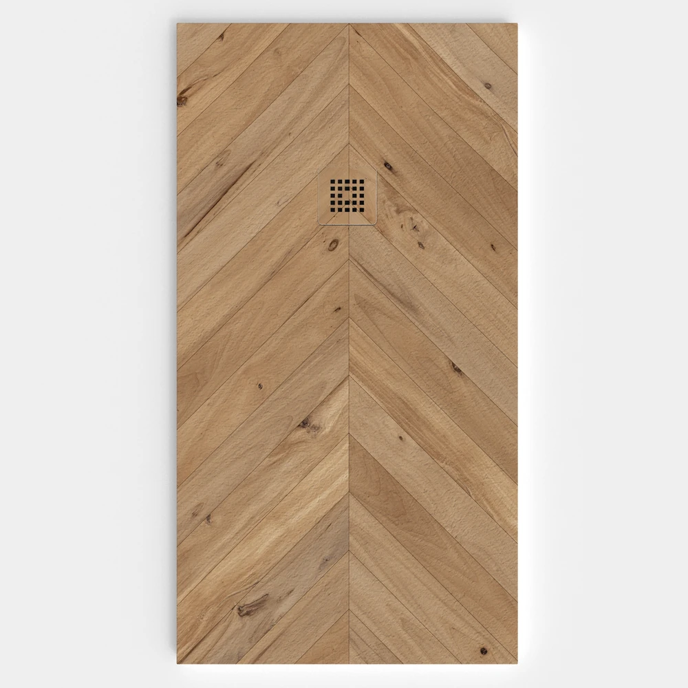 Plato de ducha resina textura pizarra acabado efecto Madera WILD OAK - antideslizante STONE 3D moderno 1 Plato de ducha resina textura pizarra acabado efecto Madera WILD OAK - antideslizante STONE 3D moderno