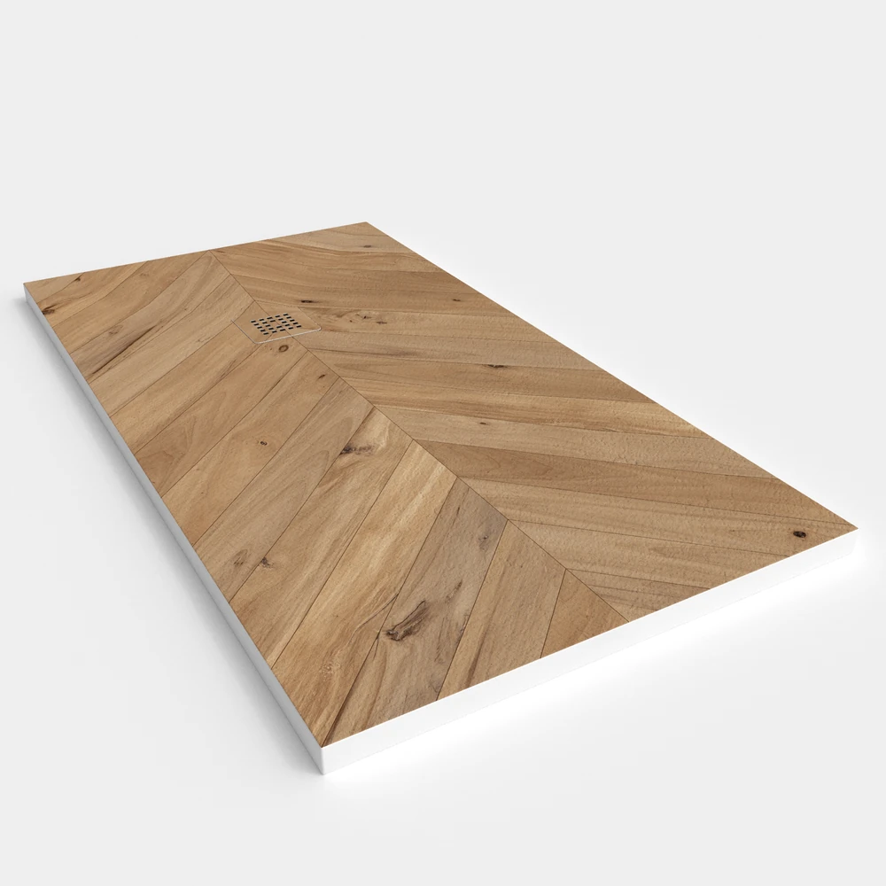 Plato de ducha resina textura pizarra acabado efecto Madera WILD OAK - antideslizante STONE 3D moderno 2 Plato de ducha resina textura pizarra acabado efecto Madera WILD OAK - antideslizante STONE 3D moderno - Imagen 2