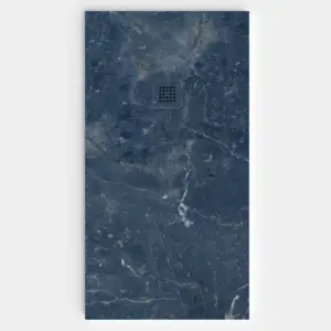 Platos de ducha Bricomart Vs Varobath 6 Plato de ducha resina textura pizarra. Efecto en Mármol ZARK - antideslizante STONE 3D moderno