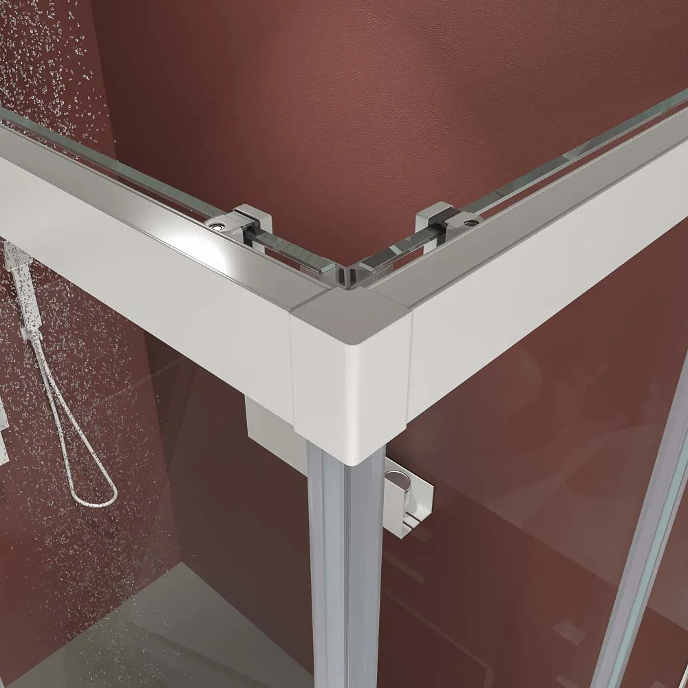 Mampara
de ducha rectangular BASIC apertura angular 2 fijos-2 puertas correderas. Sin
perfil inferior. Con tratamiento anti-cal.Acabado BLANCO MATE