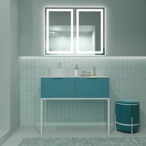Mueble
de baño ELLA con patas 2 cajones acabado OCEAN