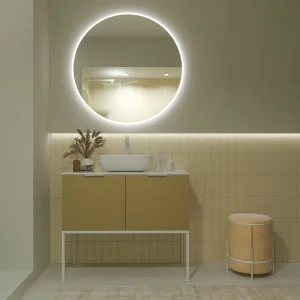 Mueble
  de baño ELLA con patas 2 puertas acabado OLIVA