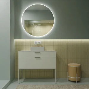 Mueble
de baño ELLA con patas 2 cajones acabado BLANCO