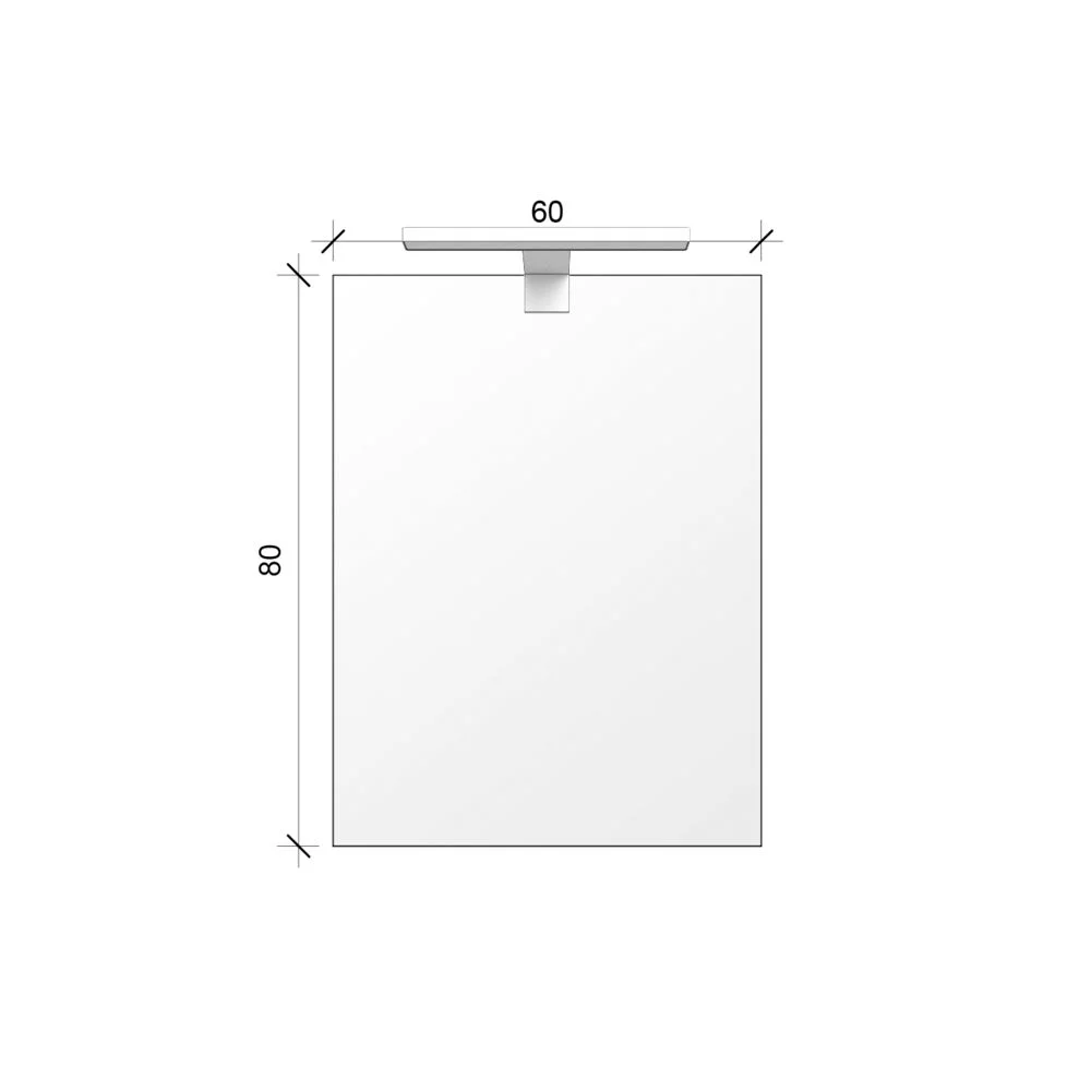 Espejo
rectangular ALCOR con aplique led