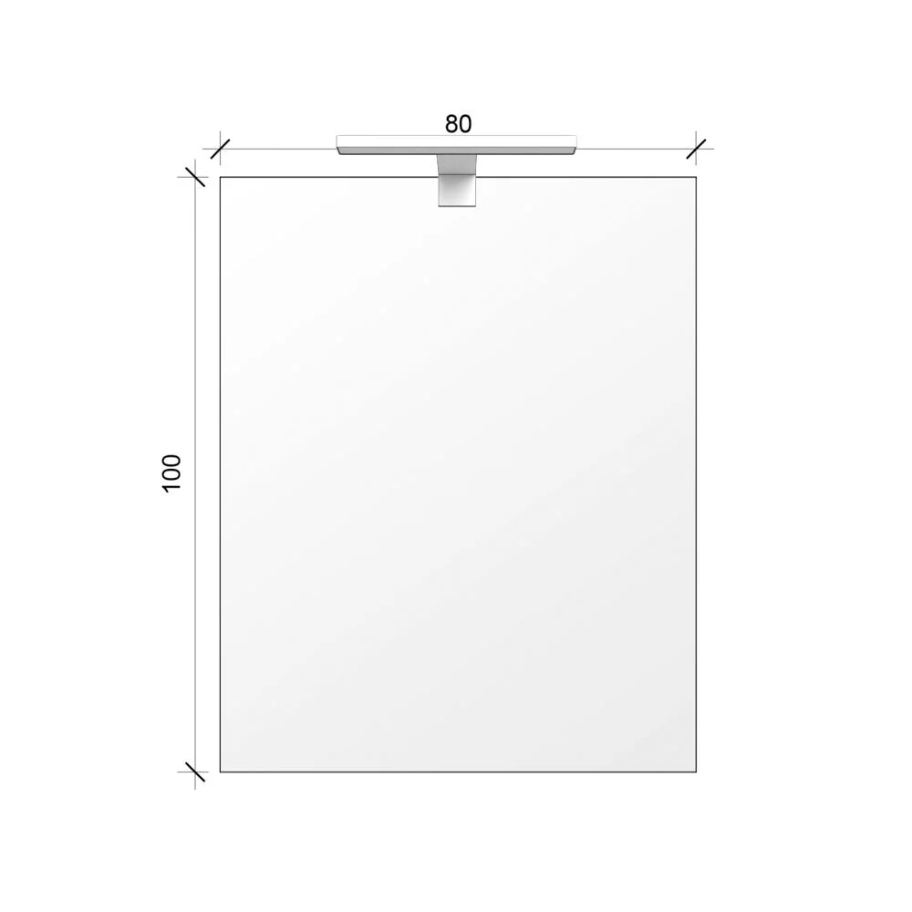 Espejo
rectangular ALCOR con aplique led