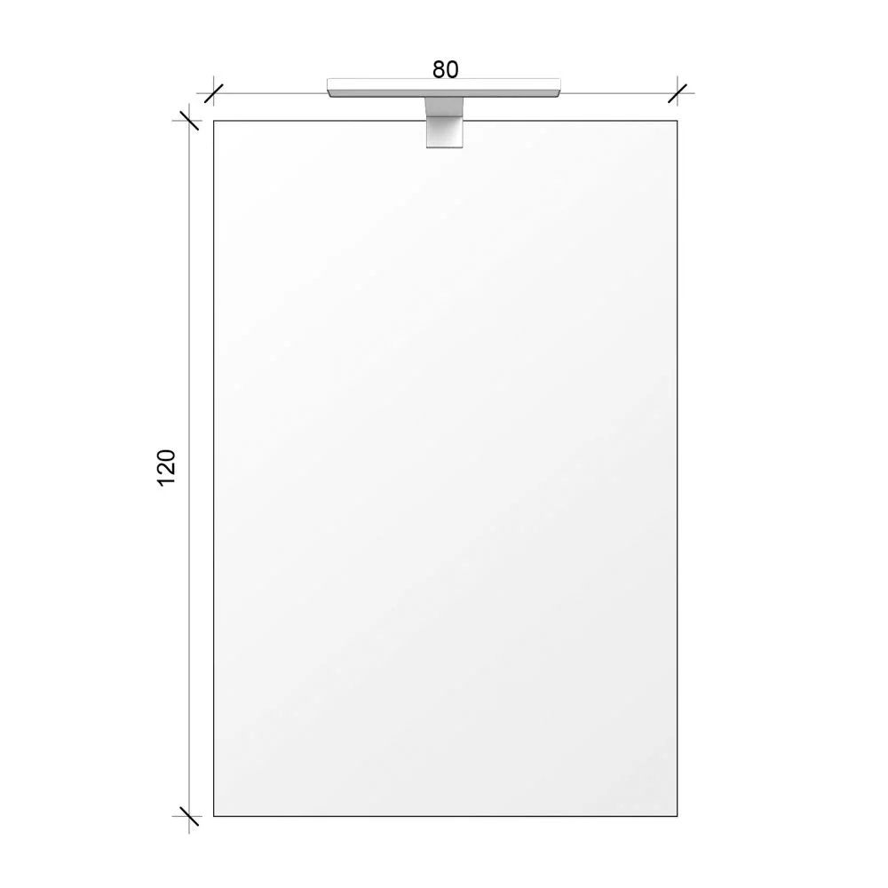 Espejo
rectangular ALCOR con aplique led