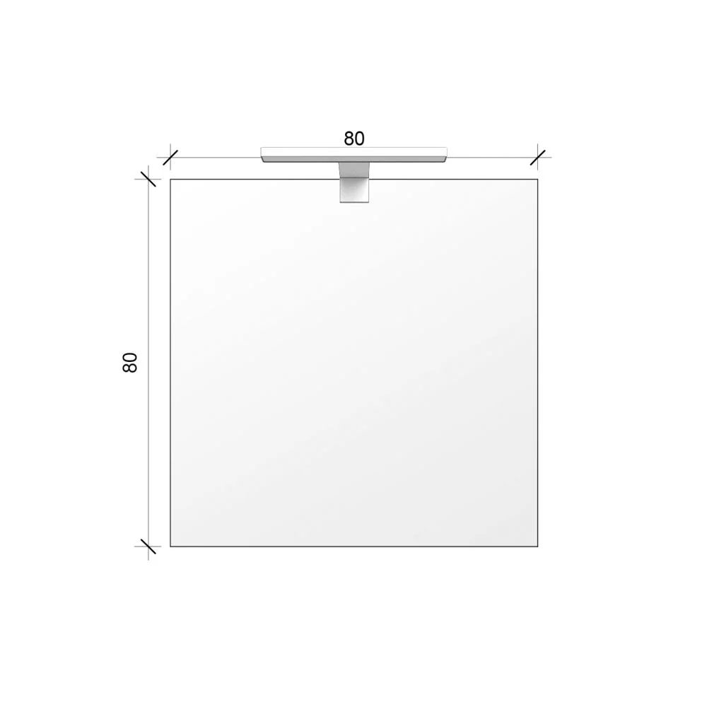 Espejo
rectangular ALCOR con aplique led