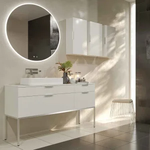 Mueble
de baño ELLA con patas 4 cajones acabado BLANCO