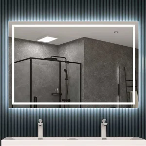 Espejo
rectangular COVE luz led perimetral
