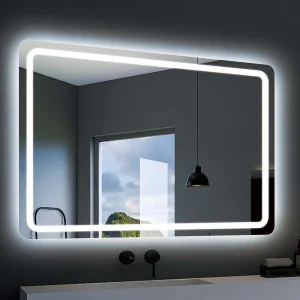 Espejo
  rectangular CAPRI luz led perimetral