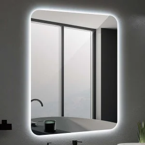 Espejo
rectangular DUOS luz led perimetral