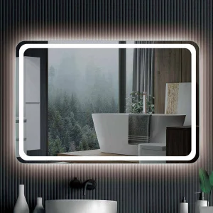 Espejo
  rectangular CAROLA luz led perimetral