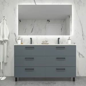 Mueble
de baño NEXO con patas 6 cajones GRAFITO