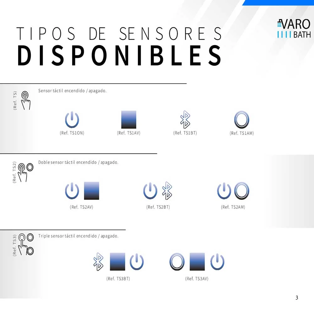 Espejo a
medida NERINA con luz led frontal . Altavoces. Anti vaho. Espejo aumento.
Reloj