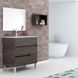 Mueble
de baño ANNA color a suelo 3 cajones- 1 puerta con lavabo cerámico