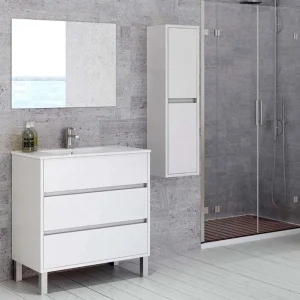 Mueble
de baño CLOE a suelo 3 cajones con lavabo ceramico