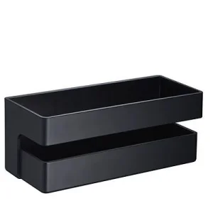 Estante
  para ducha rectangular negro mate ASGARD