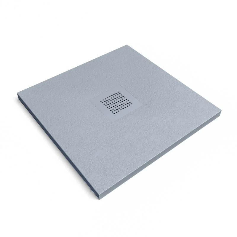 Plato
ducha resina QUADRO Gris Cemento - colores a elegir - textura pizarra -
antibacteriano y antideslizante. Rejilla termolacada