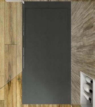 Plato
ducha resina enmarcado SYSTEM Negro - colores a elegir - textura pizarra -
antibacteriano y antideslizante