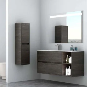 Mueble
de baño ZARINA suspendido 2 cajones - 2 huecos con lavabo cerámico
