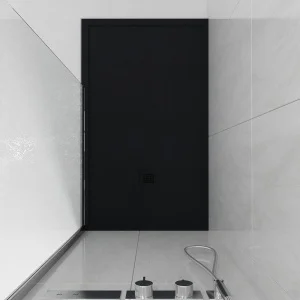Plato
  ducha resina enmarcado ABSOLUTE Negro - textura pizarra - antibacteriano y
  antideslizante. Colores a elegir.