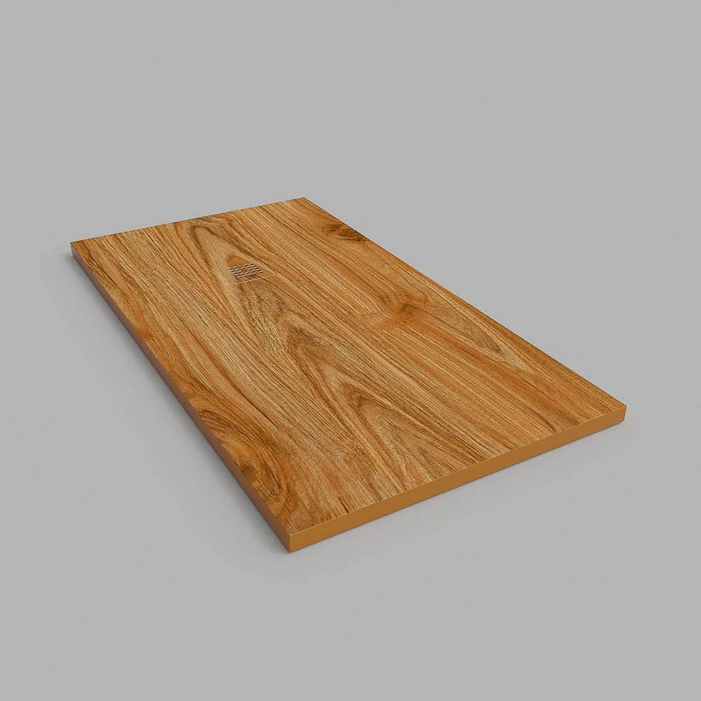 Plato de
ducha resina textura pizarra acabado efecto Madera Nogal Americano -
antideslizante STONE 3D moderno