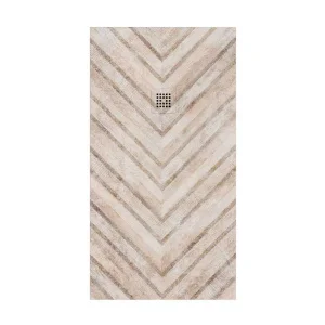 25 Plato de ducha resina Art-Deco textura pizarra Hall