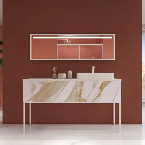 Varobath mueble baño GRATE calacatta gold con patas2