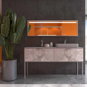 Varobath mueble baño GRATE onix gris con patas1