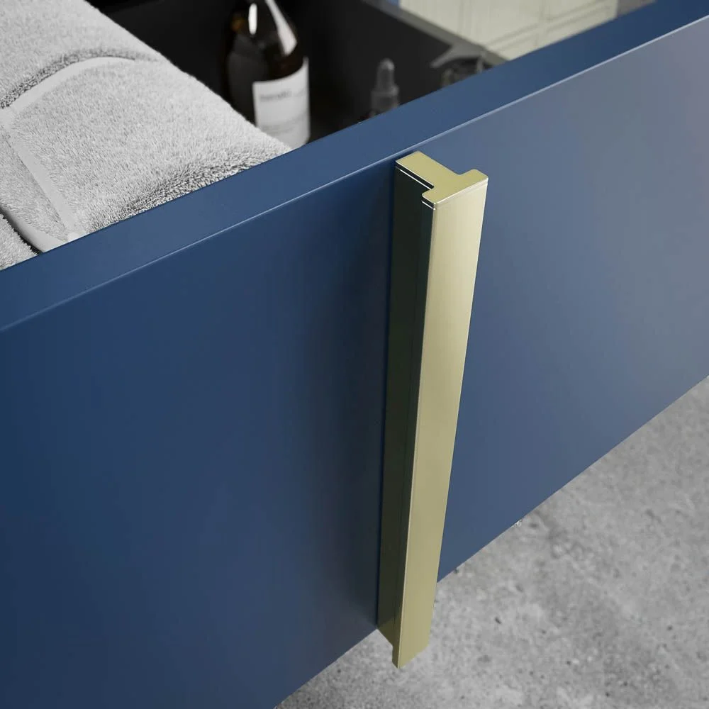 Mueble de baño NORMA suspendido 2 cajónes acabado AZUL ZAFIRO - Imagen 2
