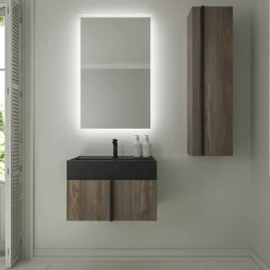 Mueble de baño NORMA suspendido 1 cajón acabado OLMO WABI