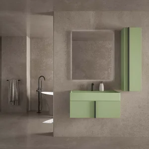 Mueble de baño NORMA suspendido 1 cajón acabado VERDE PALIDO