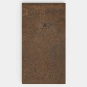 Plato de ducha efecto Cemento Brown - antideslizante STONE 3D moderno