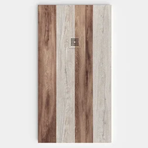 Plato de ducha resina textura pizarra acabado efecto Madera Buul - antideslizante STONE 3D moderno