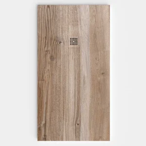 Plato de ducha resina textura pizarra acabado efecto Madera Jacaranda - antideslizante STONE 3D moderno