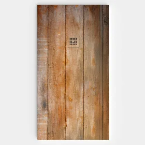 Plato de ducha resina textura pizarra acabado efecto Madera Rovere - antideslizante STONE 3D moderno