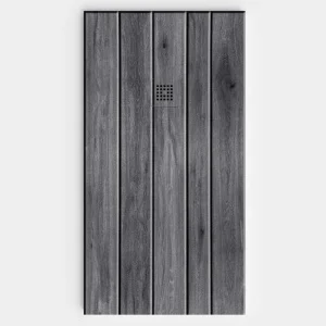 Plato de ducha resina textura pizarra acabado efecto Madera Satime - antideslizante STONE 3D moderno