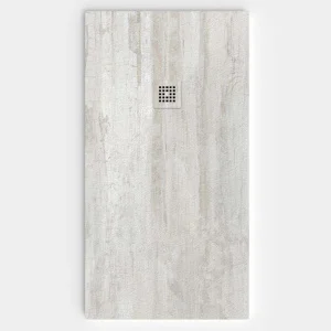 Plato de ducha resina textura pizarra acabado efecto Madera Tano - antideslizante STONE 3D moderno