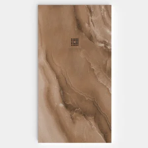 Plato de ducha resina textura pizarra. Efecto en Mármol Donatello - antideslizante STONE 3D moderno
