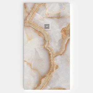 Plato de ducha resina textura pizarra. Efecto en Mármol Lama - antideslizante STONE 3D moderno