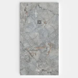 Plato de ducha resina textura pizarra. Efecto en Mármol Sierra - antideslizante STONE 3D moderno