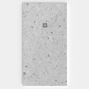 Plato de ducha efecto Terrazo BLUE - antideslizante STONE 3D moderno