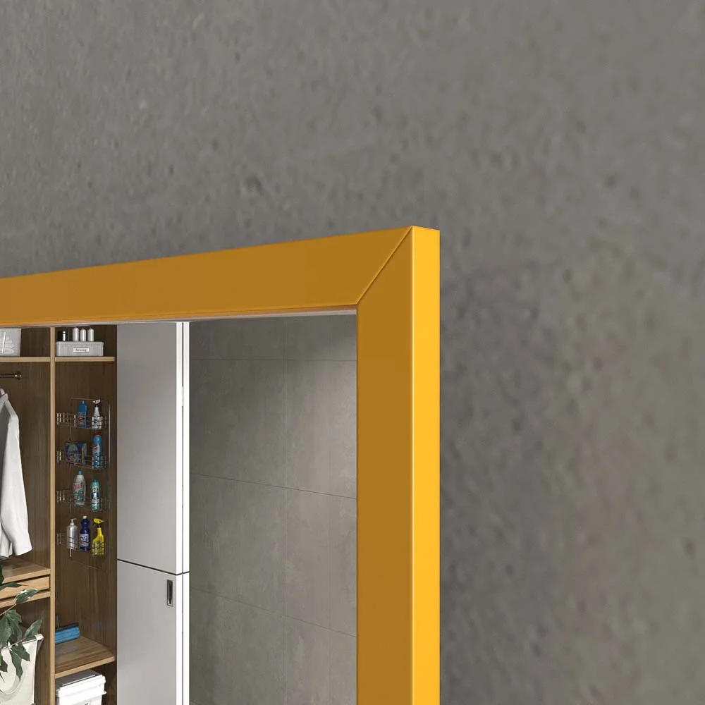 Lavabo suspendido a medida FIONA un seno centrado SOLID SURFACE Amarillo narciso RAL 1007 - Imagen 2