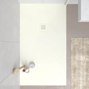 Plato ducha resina MYSTONE Blanco Roto RAL 9001 y otros colores exclusivos textura pizarra antibacteriano y antideslizante