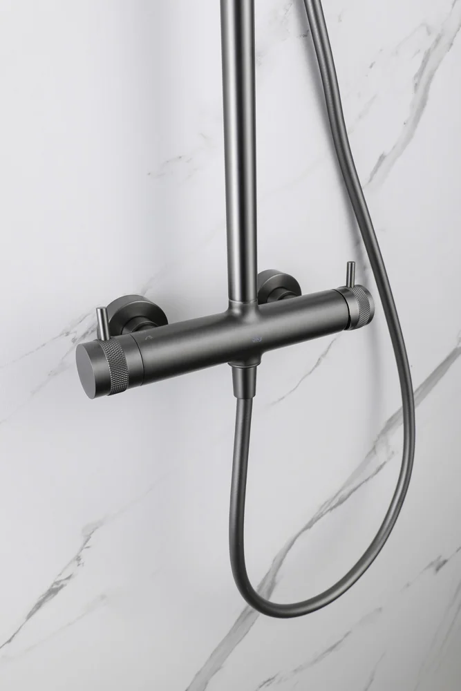 Conjunto de Ducha Monomando DIAMOND Gris Mate - Imagen 4